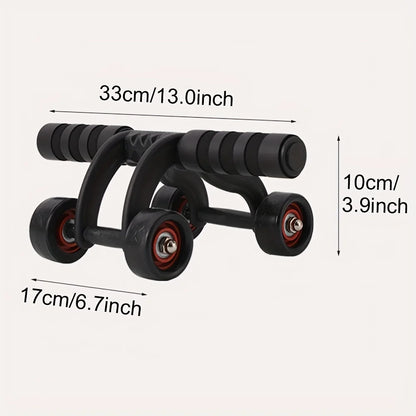 1pc Abdominal Exercise Wheel - Four Wheels For Stability - Home Gym Fitness Equipment, Strengthen Core and Tone Abs Muscle Train