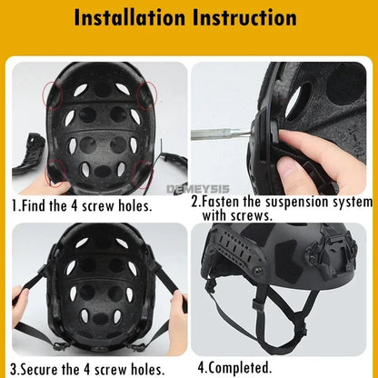 Helmet Inner Suspension System Shooting Hunting CS Helmets Adjustable Head Lock Strap Accessories for FAST SF HIGH CUT HELMET